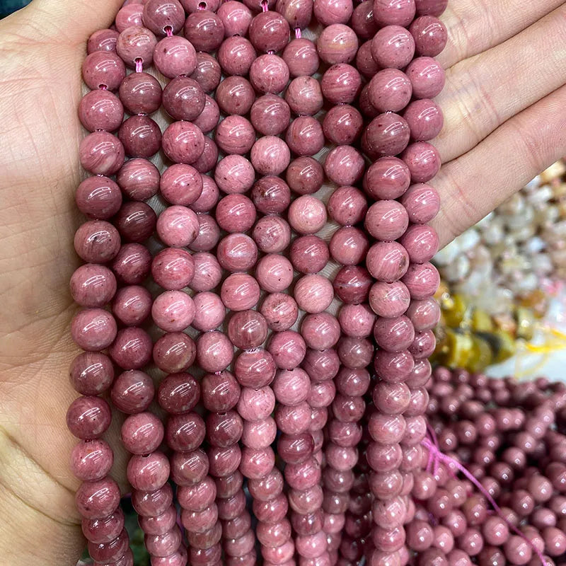 4 6 8 10 12mm Natural purple Stichtite Opal green Larimar stone Round Loose Beads For Jewelry Making DIY Bracelets Necklace 15''