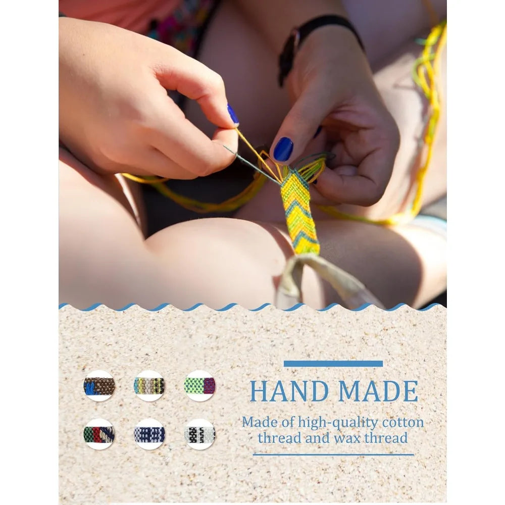 24-Piece Waterproof Boho Bracelet Set – Adjustable Handmade Wave & Ocean Anklets for Women