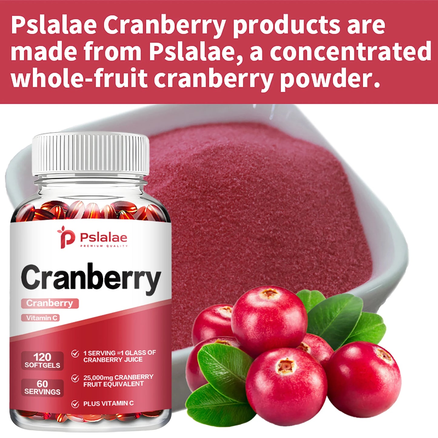Cranberry - Supports Urinary System Health, Bladder Health Potent Antioxidant - 120 Capsules