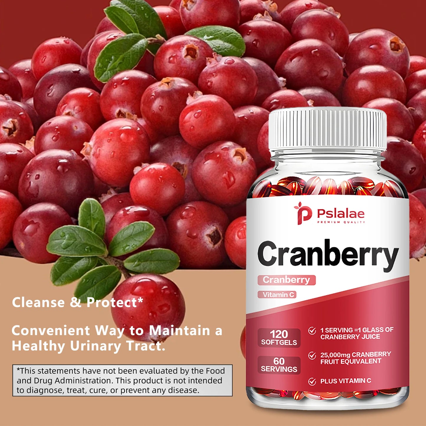 Cranberry - Supports Urinary System Health, Bladder Health Potent Antioxidant - 120 Capsules
