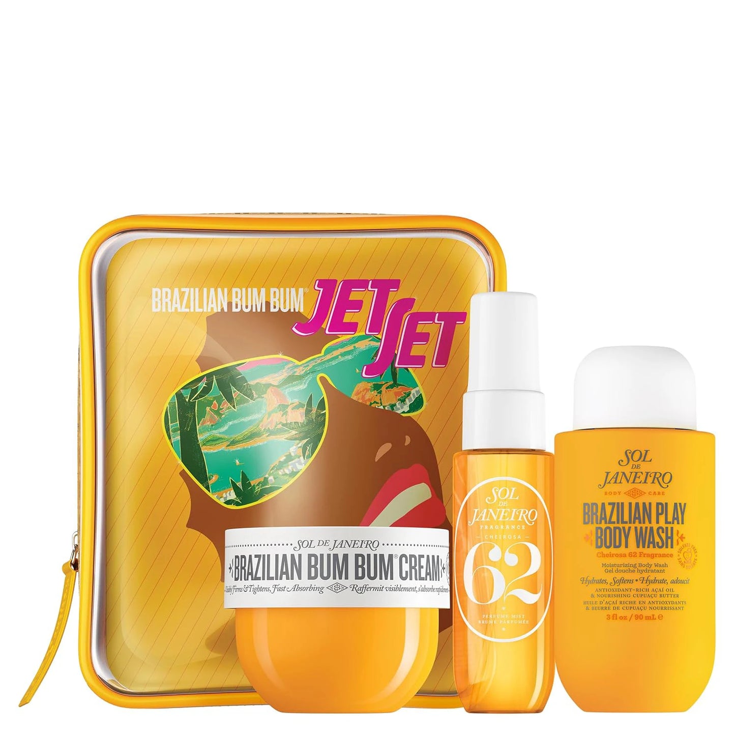 Sol de Janeiro Cheirosa Perfume Mist Gift Set – Tropical Dragon Fruit, Lychee, Vanilla & Musk Scent, Refreshing Hair & Body Fragrance, Perfect Present for Women, Summer-Ready Aroma