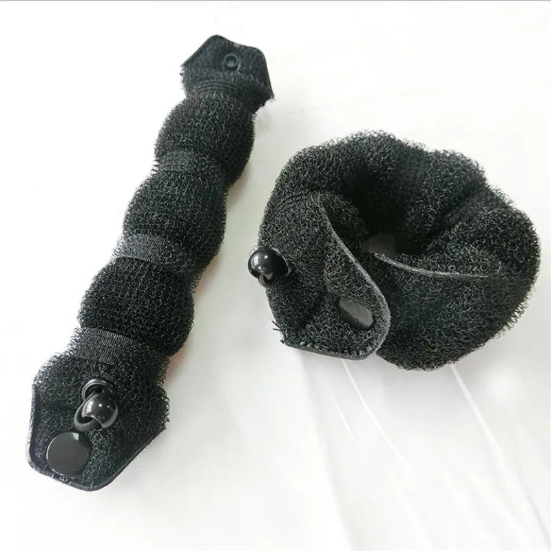 2PCS Hair Bun Maker Donut Magic Foam Sponge Easy Big Ring Former Hair Styling Tools Accessories For Girls Hair Donut Braider