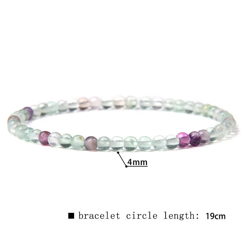 2024 New Stone Bracelet Natural Quartzs Cat Eye Jades Aquamarines Stone Bead Bracelet Stretch Bangle Jewelry Gift For Women Men