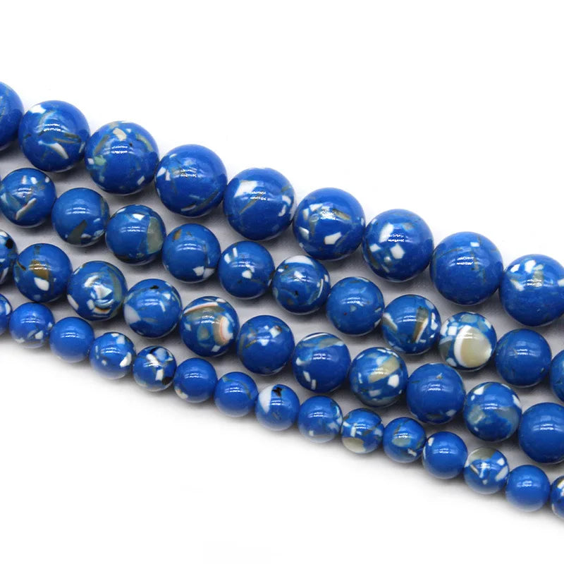4 6 8 10 12mm Natural purple Stichtite Opal green Larimar stone Round Loose Beads For Jewelry Making DIY Bracelets Necklace 15''