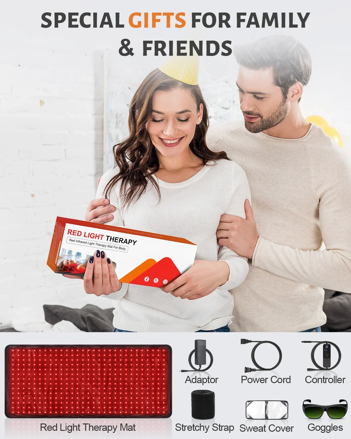 406pcs Leds Red Light Therapy Heating Larger Pad 660nm Waist Back Shoulder Muscle Pain YogaMat Relief Relax Infrared Light 850nm