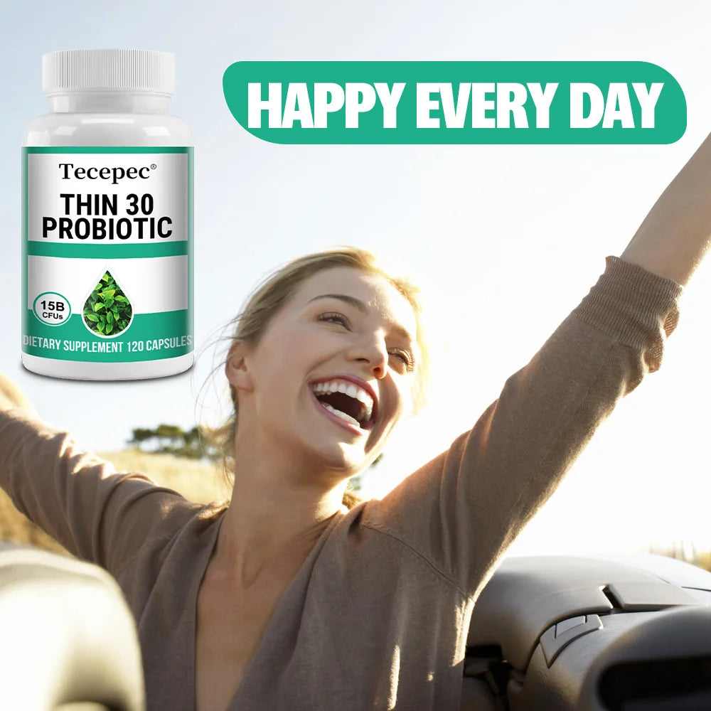 Best Probiotics - 6 Probiotic Strains - with Organic Apple Cider Vinegar, Green Tea Leaf Extract - Supports Gut Health