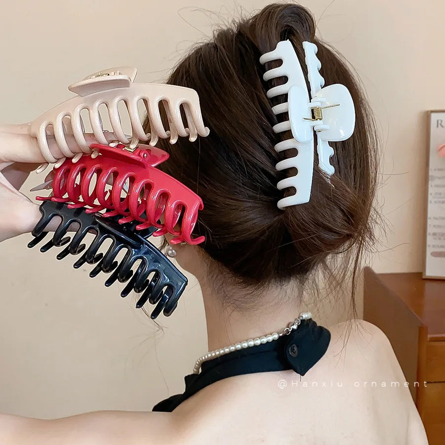 2025 New Soft Silicone Hair Claw Clips for Women Non Fragile Bendable Shark Clip Anti Drop Hairpin Headgear Does Not Hurt Hair