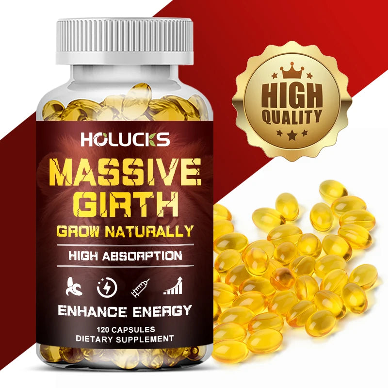 Massive Girth Men's Capsules, Enhances Performance & Energy, Provide a Happy Life for Men and Women - 120 Gummy
