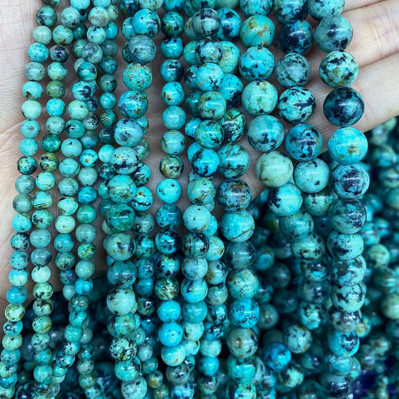 4 6 8 10 12mm Natural purple Stichtite Opal green Larimar stone Round Loose Beads For Jewelry Making DIY Bracelets Necklace 15''