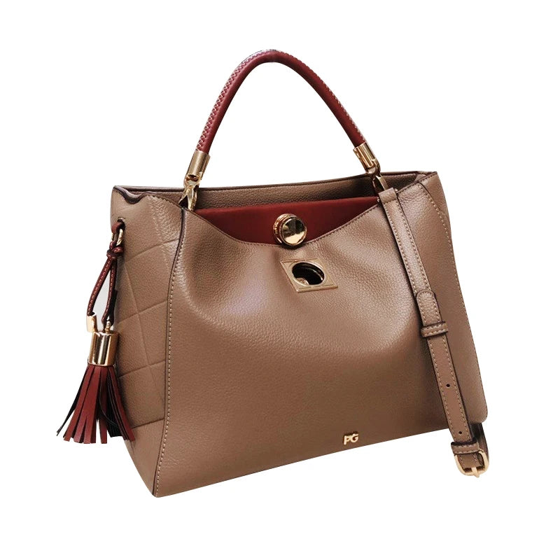 PG Designer Women's Tote Bag Cutout Metal Design Women's Tote Bag Luxury High Quality Fashion Niche Brand Women's Handbag