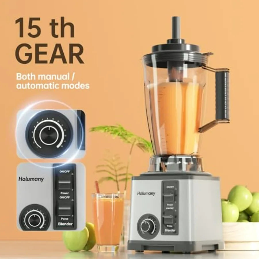 1200W Countertop Blender with 100oz Pitcher for Smoothies/Shakes Blender and Food Processor Combo in Stainless Steel with 3-Cup