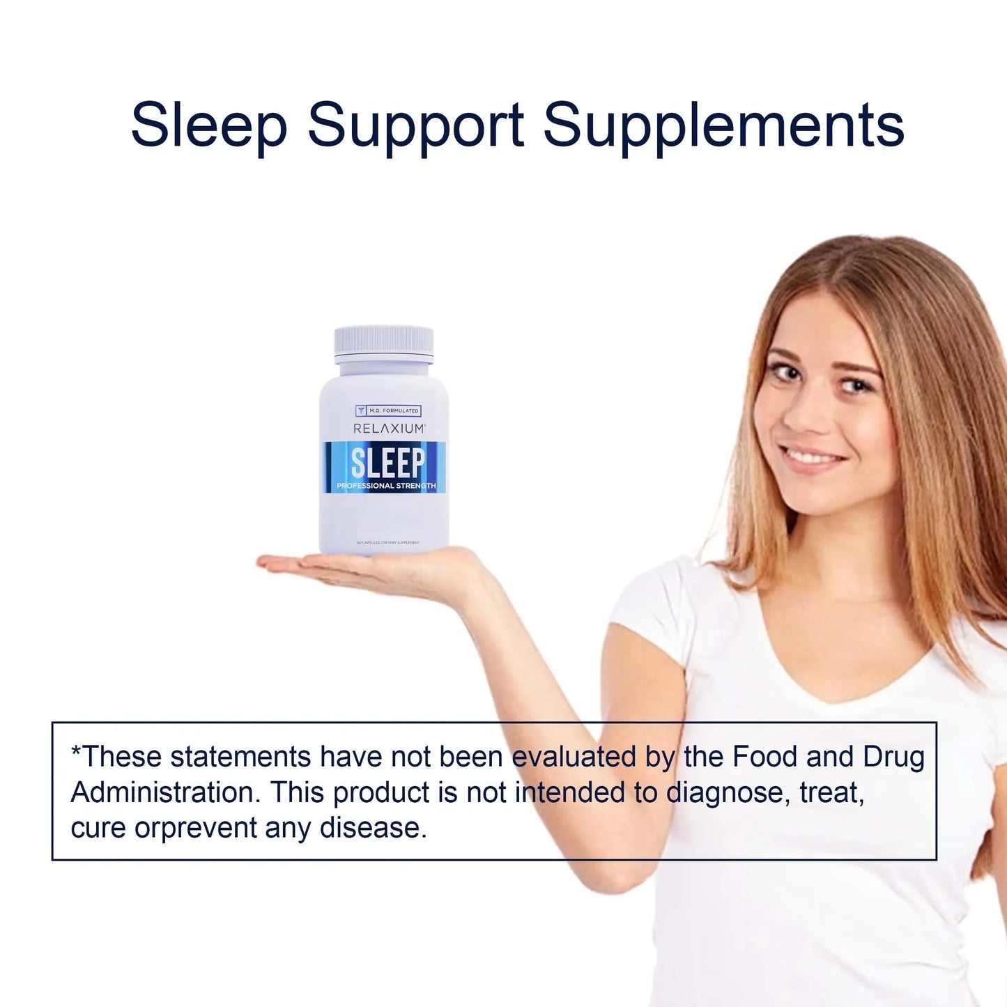 Sleep Supplement - Professional Strength, Dietary Supplement for Better Sleep - L-Tryptophan, Magnesium - 60 Capsules