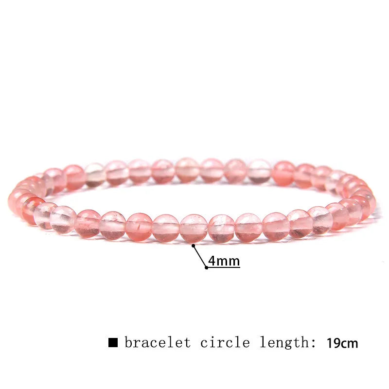 2024 New Stone Bracelet Natural Quartzs Cat Eye Jades Aquamarines Stone Bead Bracelet Stretch Bangle Jewelry Gift For Women Men