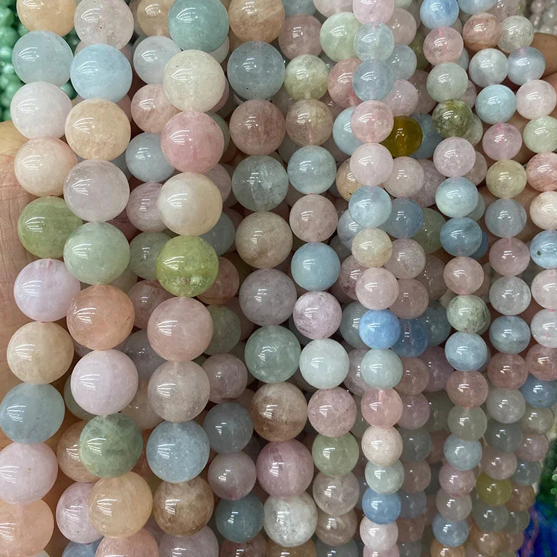 4 6 8 10 12mm Natural purple Stichtite Opal green Larimar stone Round Loose Beads For Jewelry Making DIY Bracelets Necklace 15''