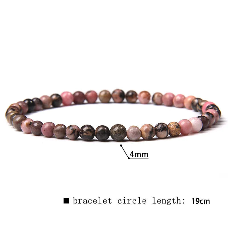 2024 New Stone Bracelet Natural Quartzs Cat Eye Jades Aquamarines Stone Bead Bracelet Stretch Bangle Jewelry Gift For Women Men