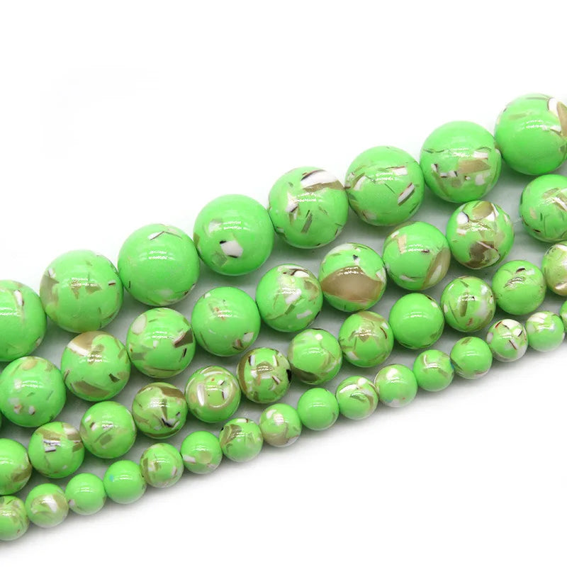4 6 8 10 12mm Natural purple Stichtite Opal green Larimar stone Round Loose Beads For Jewelry Making DIY Bracelets Necklace 15''