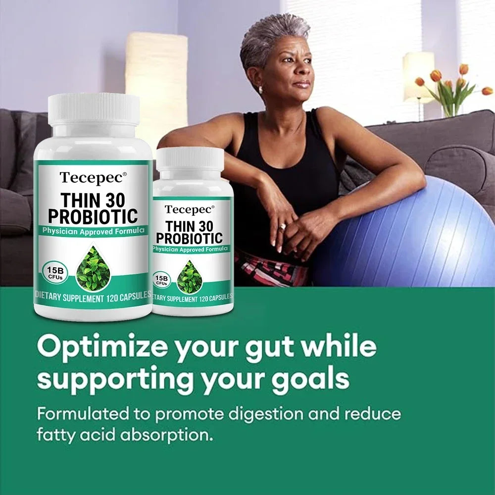 Best Probiotics - 6 Probiotic Strains - with Organic Apple Cider Vinegar, Green Tea Leaf Extract - Supports Gut Health