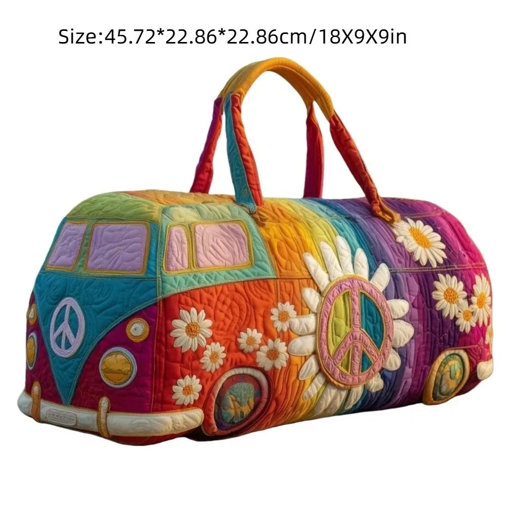 Adjustable Strap Quilted Duffle Bag 3D Quilting Craft Tote Bags Travel Duffel Bag Large Capacity Short-distance Handbag