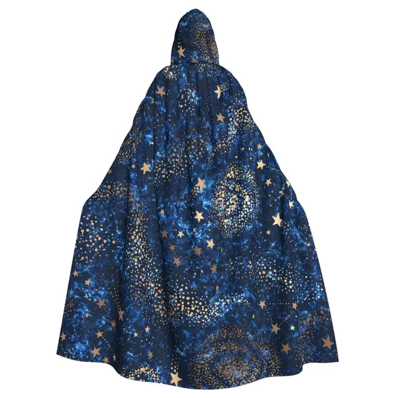 Space Galaxy Constellation Zodiac Star Long Hooded Cloak Unisex Witch Party Reversible Hooded Adults Vampires Cape