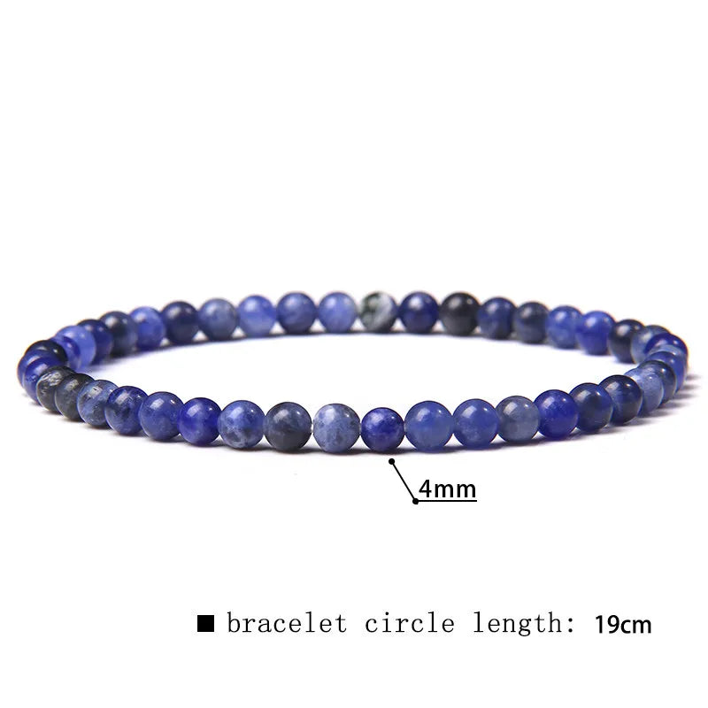 2024 New Stone Bracelet Natural Quartzs Cat Eye Jades Aquamarines Stone Bead Bracelet Stretch Bangle Jewelry Gift For Women Men