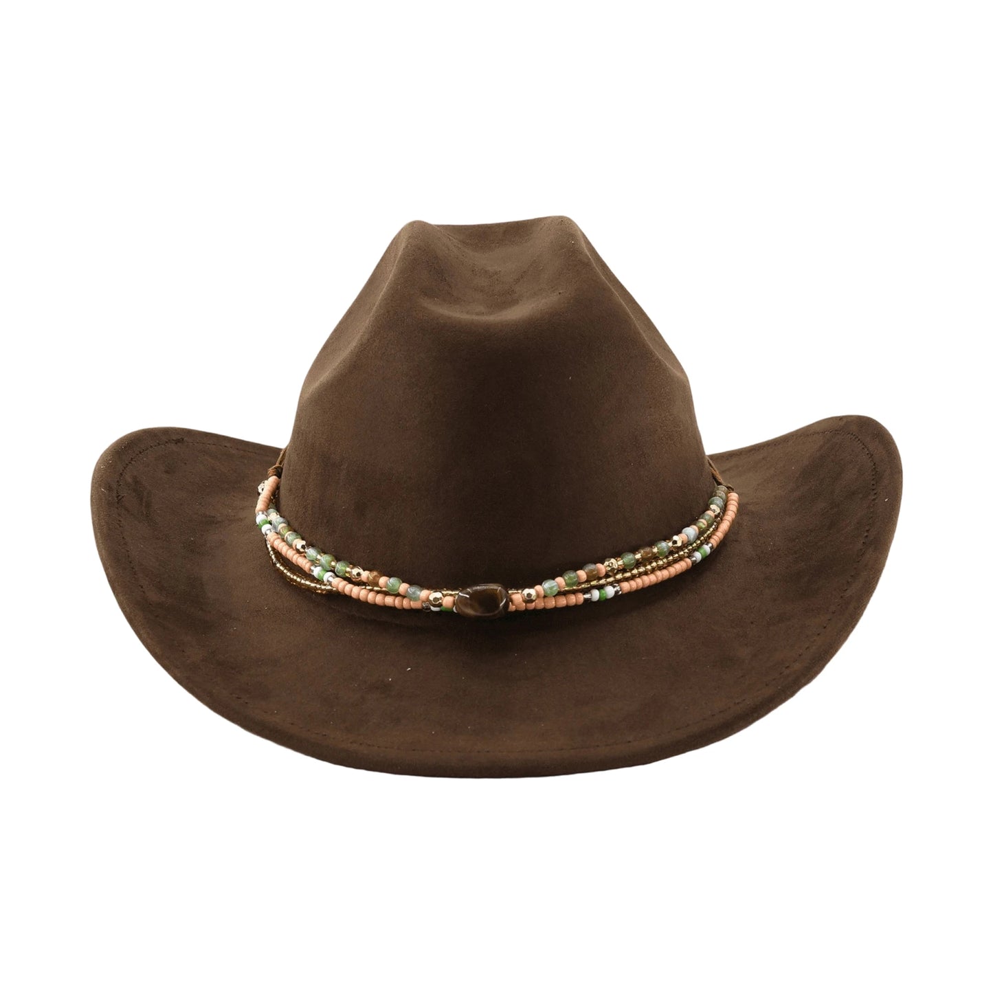 Chic Boho Fedora Hat with Embellished Band Vintage Wide Brim Panama Hat for Casual Outings Festive Events