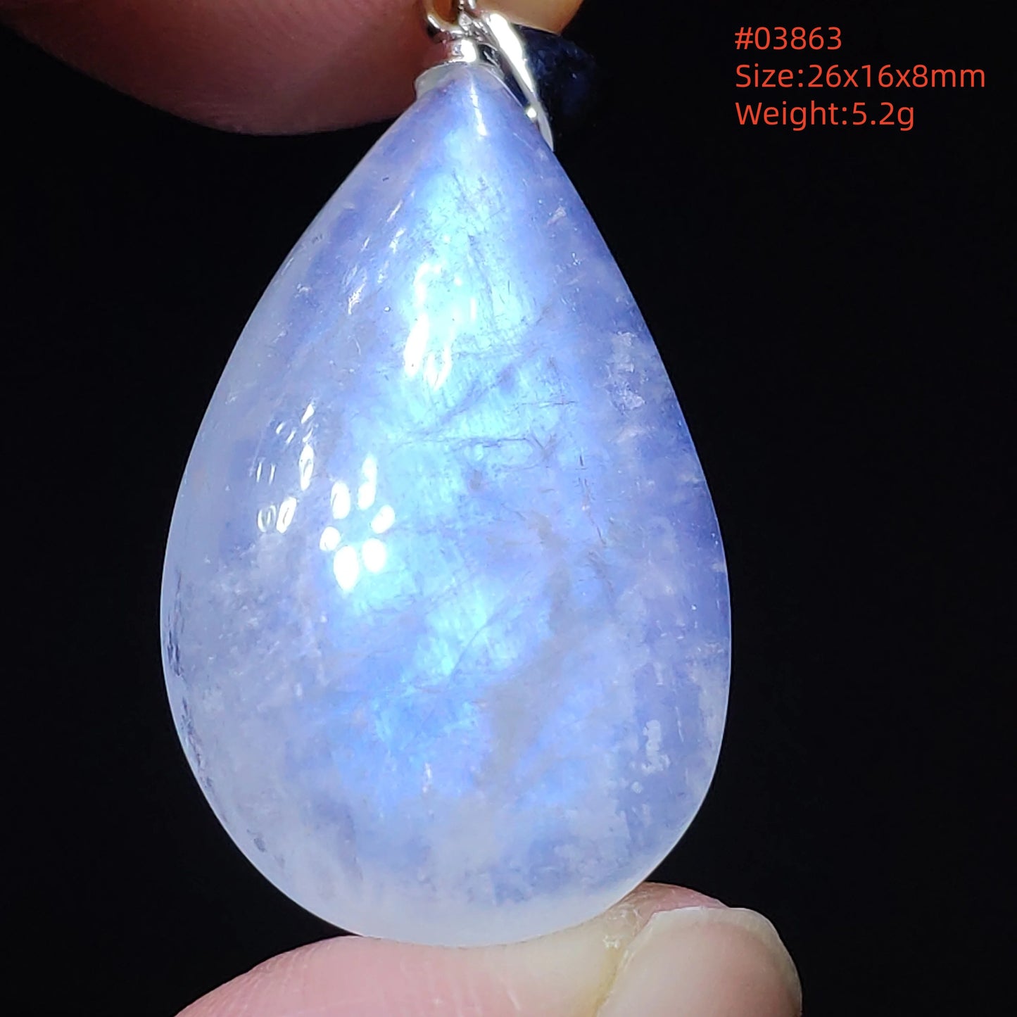 Natural Moonstone Blue Light Pendant Oval Beads Women Men Necklace 925 Silver Moonstone Pendant AAAAAA