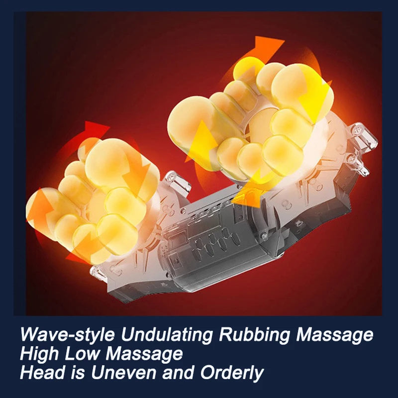 Shiatsu Kneading Electric Heating Foot Leg Massager Hot Therapy Rollers Muscle Relax Big Size Care Foot Machine Tool Household