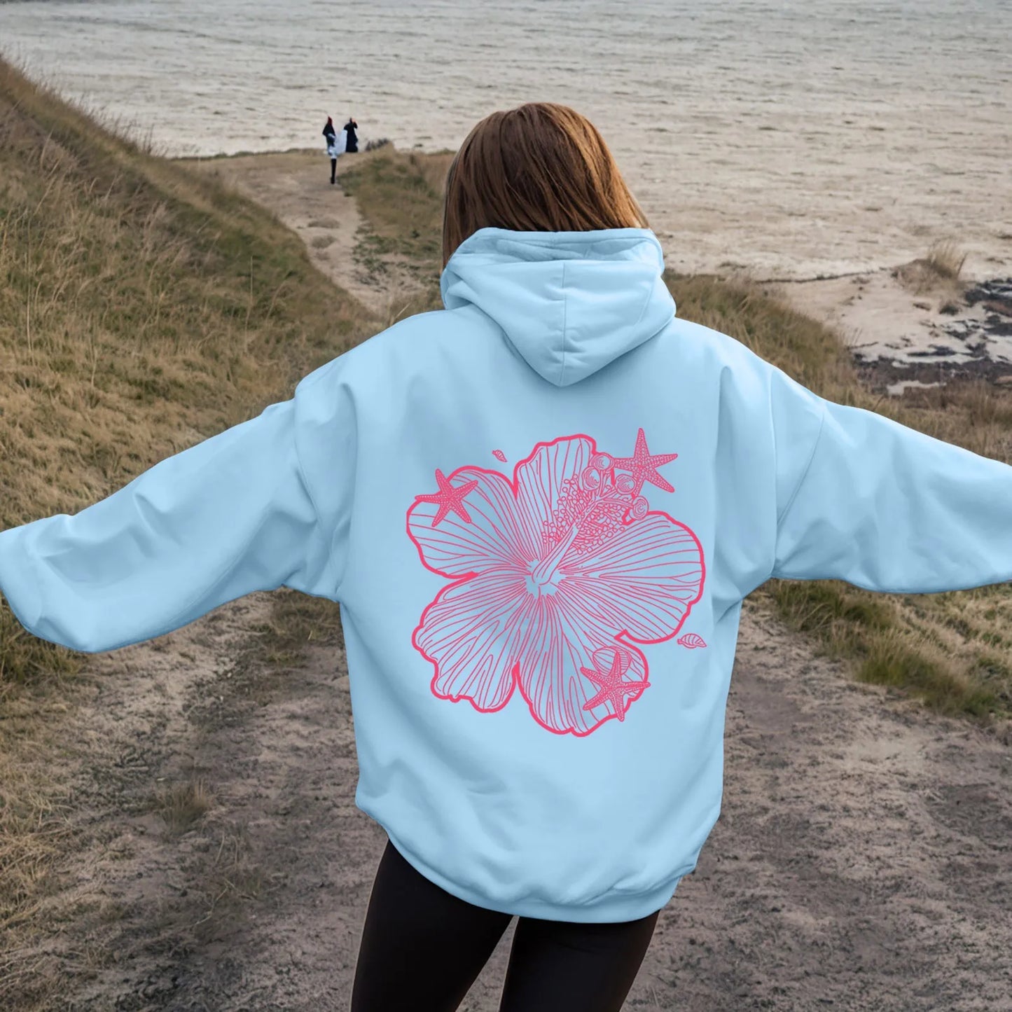 over Sized Hoodies for Women Women Hoodie Hooded Sweatshirt Casual Long Sleeve Pullover Loose Autumn Sweatshirt Long Sweatshirts