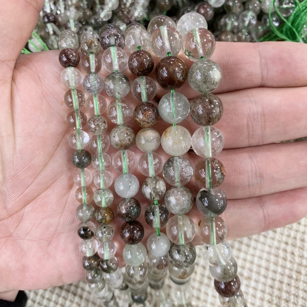 4 6 8 10 12mm Natural purple Stichtite Opal green Larimar stone Round Loose Beads For Jewelry Making DIY Bracelets Necklace 15''