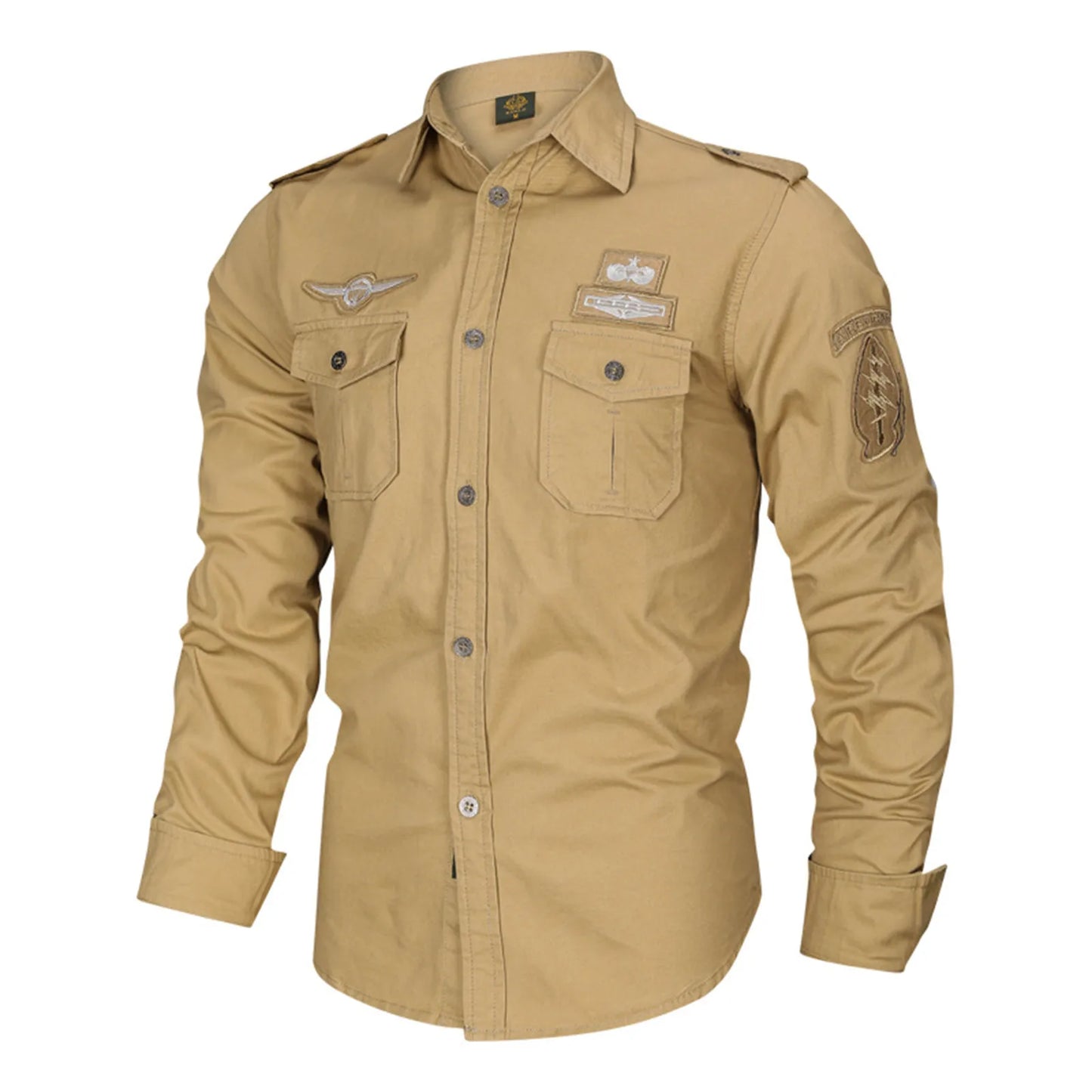 Men'S Solid Color Linen Shirt Mens Spring And Autumn Outdoor Tooling Solid Color Casual Long Sleeved Shirt VêTement Homme