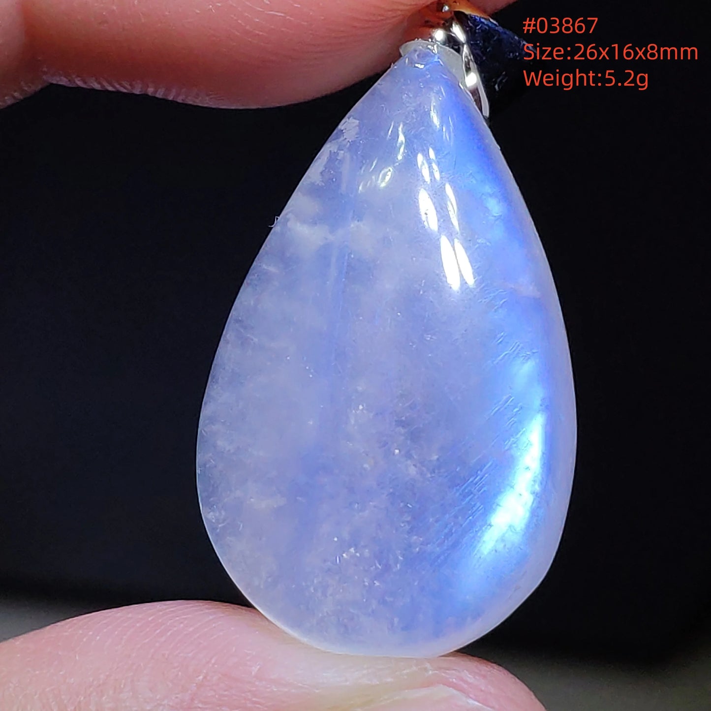 Natural Moonstone Blue Light Pendant Oval Beads Women Men Necklace 925 Silver Moonstone Pendant AAAAAA