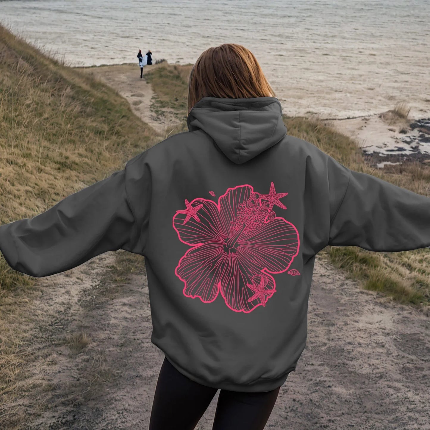 over Sized Hoodies for Women Women Hoodie Hooded Sweatshirt Casual Long Sleeve Pullover Loose Autumn Sweatshirt Long Sweatshirts