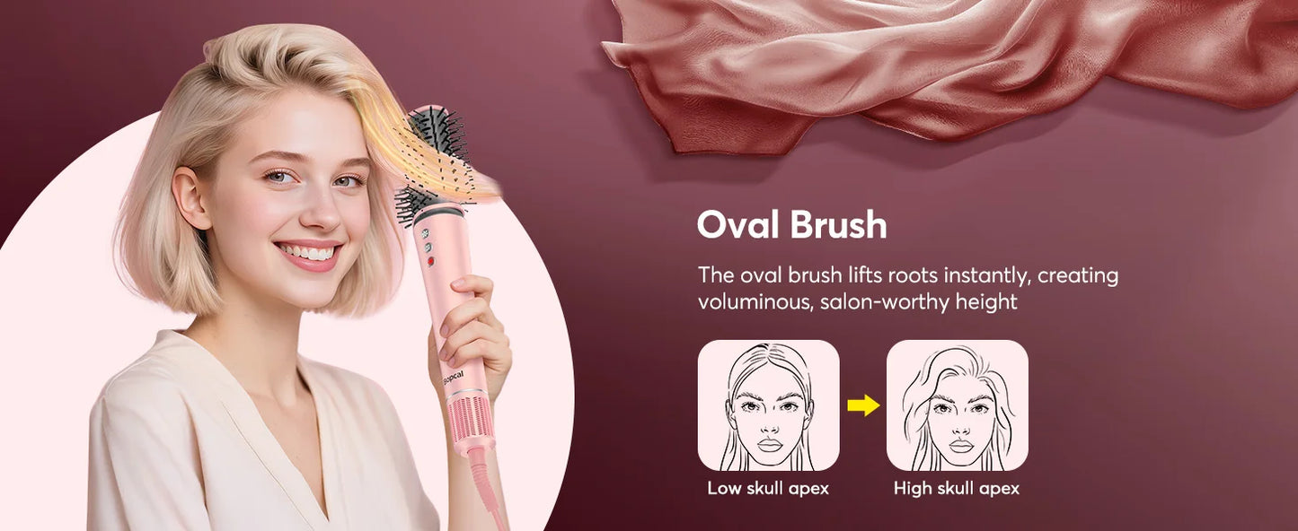 5 in 1 High Speed Hair Dryer,Hot Air Comb Set,Hair Brush,Curling Iron,Hair Straightener Styling Tool, Blow Dryer Gift Box