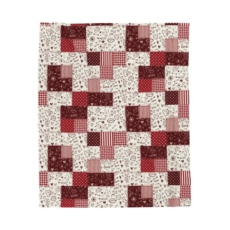 Patchwork Kantha Quilt Floral Print Cotton Bedding Throw Bedding Soft Warm Throw for Sofa Bed Couch Chair Cartoon Design in Red