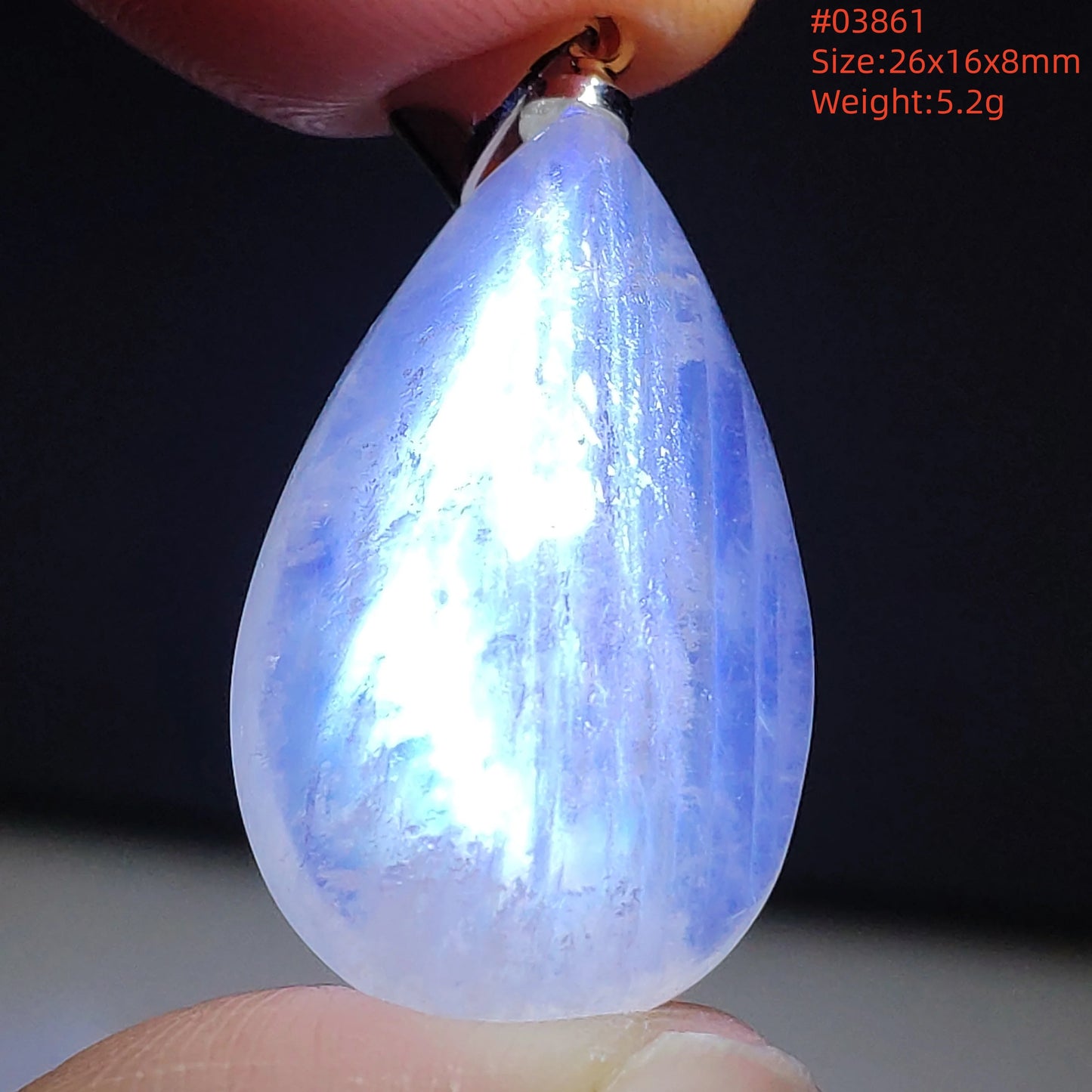 Natural Moonstone Blue Light Pendant Oval Beads Women Men Necklace 925 Silver Moonstone Pendant AAAAAA