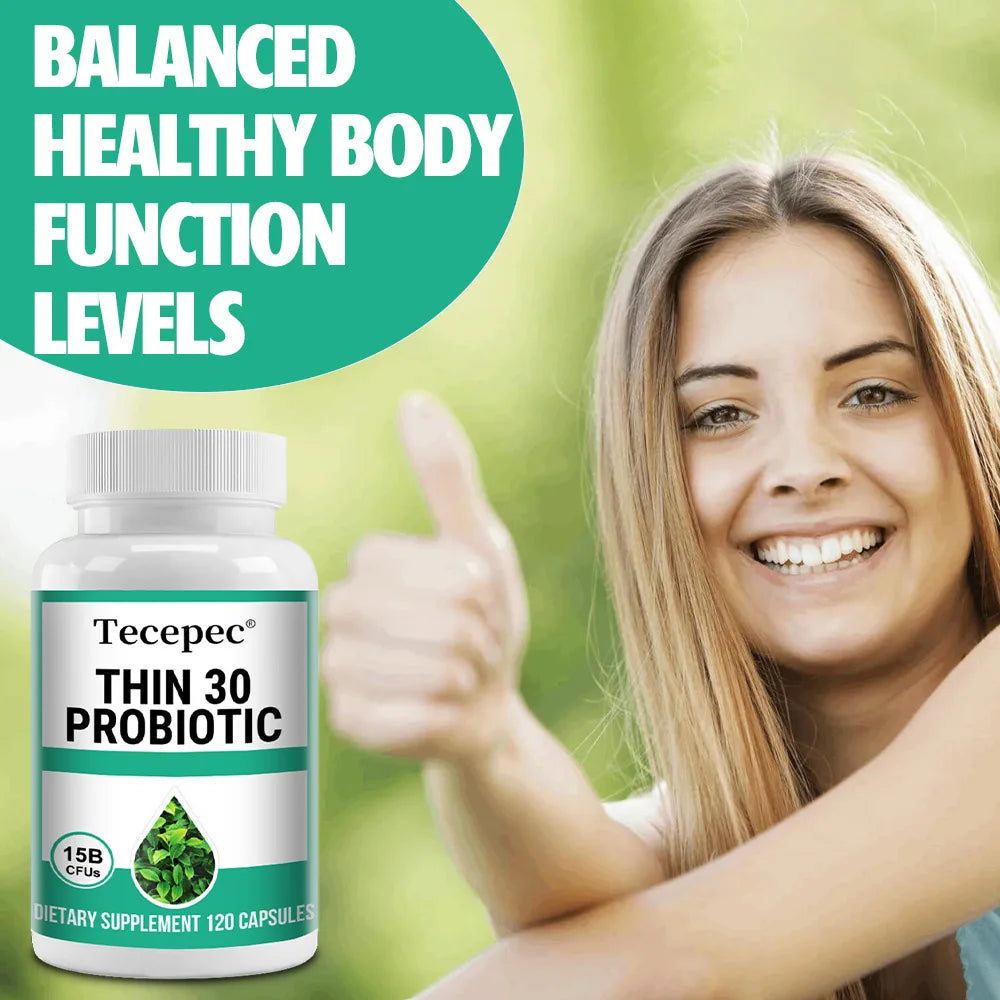 Best Probiotics - 6 Probiotic Strains - with Organic Apple Cider Vinegar, Green Tea Leaf Extract - Supports Gut Health