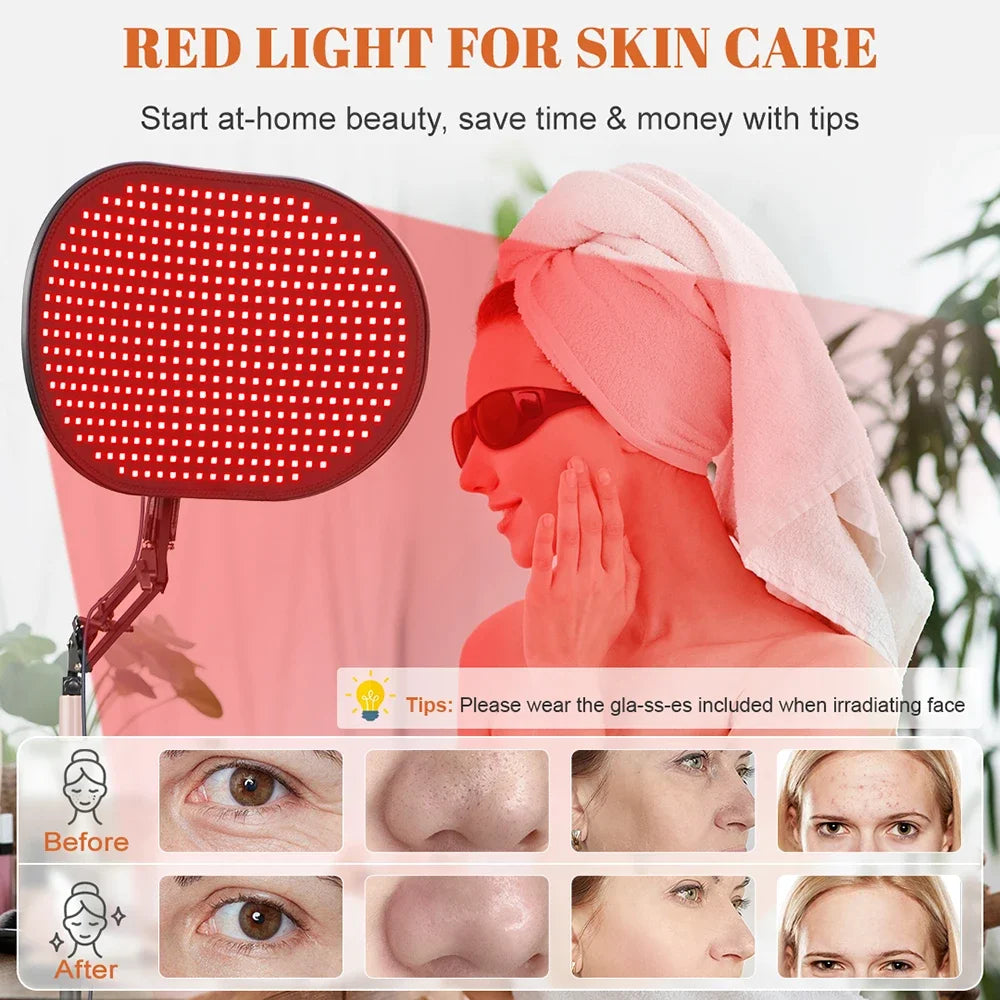 432PCS Red Light Therapy Bracket Light Mat 2-in-1 Relieve Muscle Pain For Full Body Face Near Infrared Light Sauna For Body Face