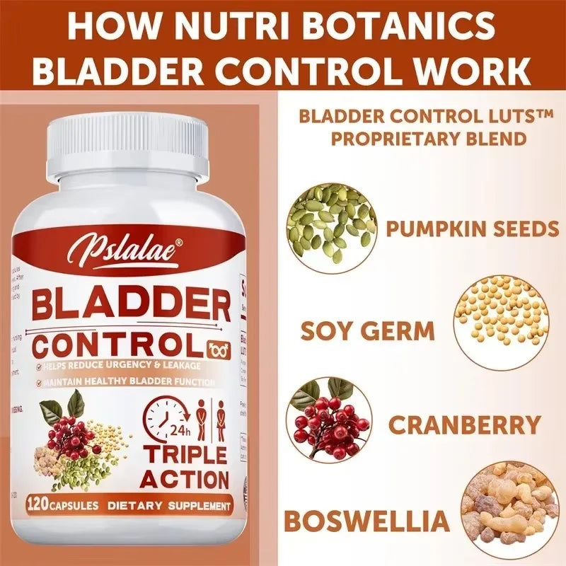 Bladder Control - Supports Urinary Tract Function and Bladder Health, To Cleanse and Protect The Kidneys & Bladder - 120pcs