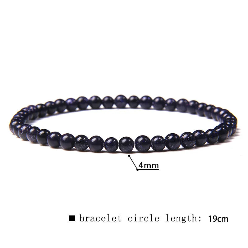 2024 New Stone Bracelet Natural Quartzs Cat Eye Jades Aquamarines Stone Bead Bracelet Stretch Bangle Jewelry Gift For Women Men