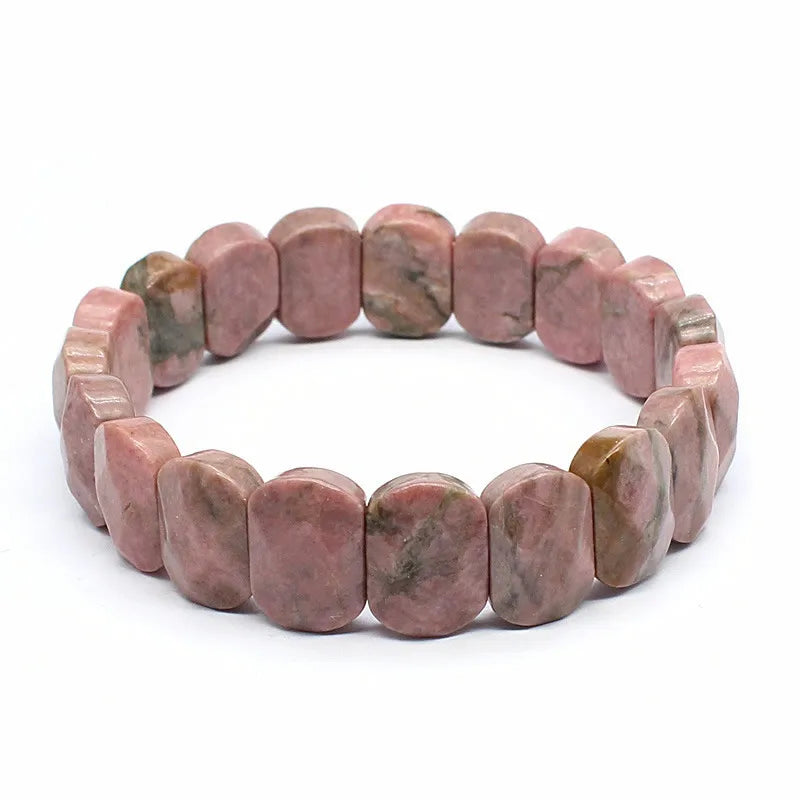 Multi-faceted beads 10x20mm bracelet Natural stone bracelet, agate, crystal quartz Simple bracelet Birthday Christmas Gifts