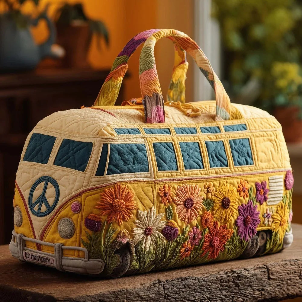 Adjustable Strap Quilted Duffle Bag 3D Quilting Craft Tote Bags Travel Duffel Bag Large Capacity Short-distance Handbag