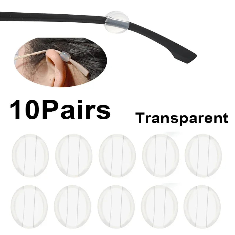 Invisible Round Ear Hook Eyeglasses Silicone Mini Glasses Anti Slip Grip Temple Tip Holder Spectacle Eyewear Accessories