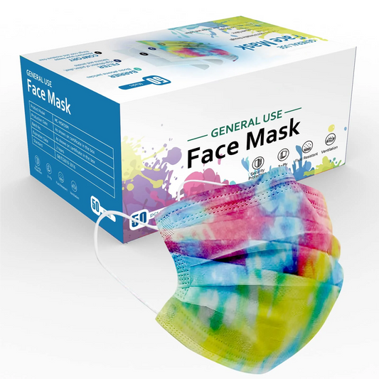Protective Face Masks - Breathable 3 Layers of Bright Colors Face Mask for Adults- 50ct