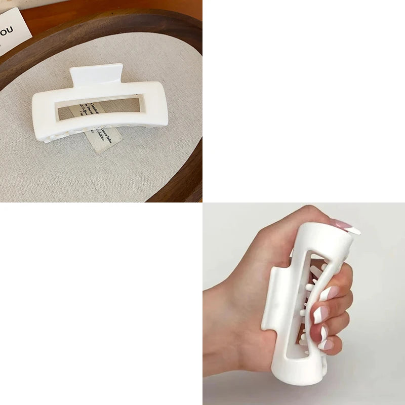 2025 New Soft Silicone Hair Claw Clips for Women Non Fragile Bendable Shark Clip Anti Drop Hairpin Headgear Does Not Hurt Hair
