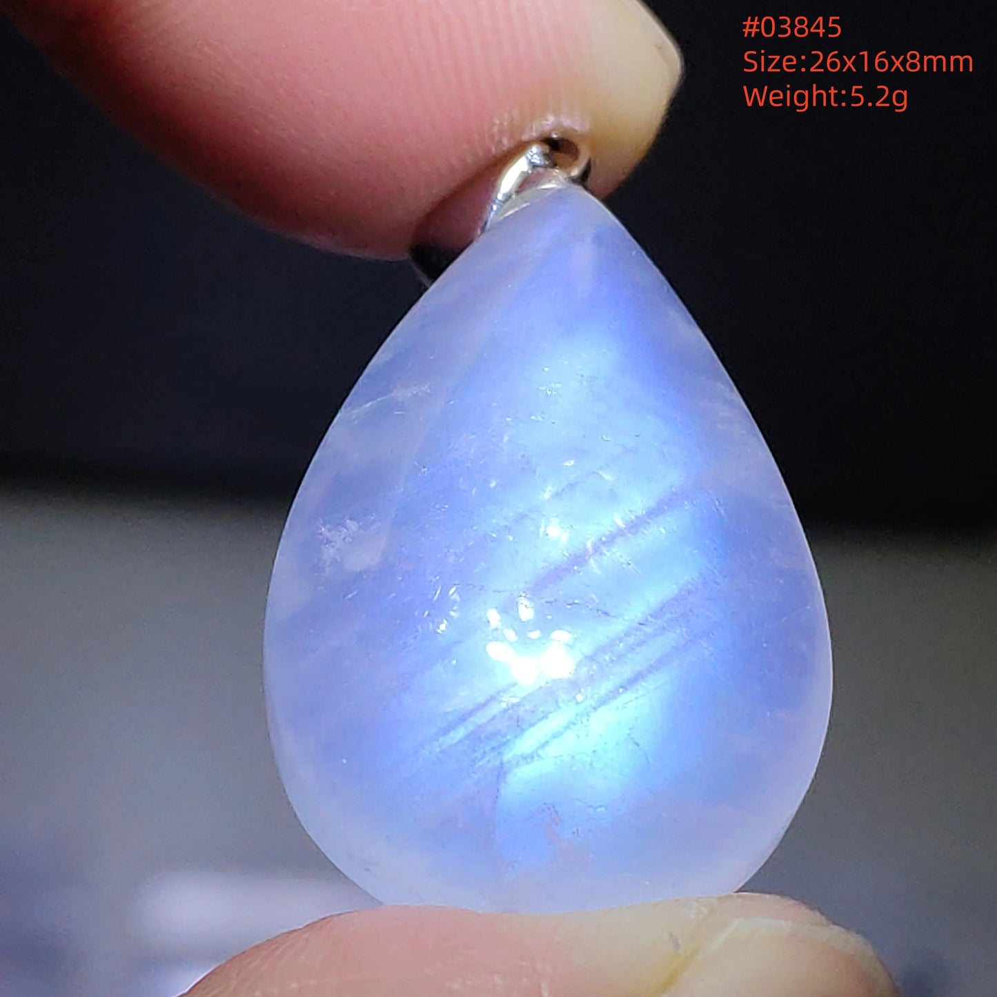 Natural Moonstone Blue Light Pendant Oval Beads Women Men Necklace 925 Silver Moonstone Pendant AAAAAA