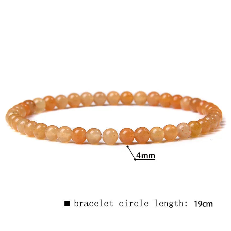 2024 New Stone Bracelet Natural Quartzs Cat Eye Jades Aquamarines Stone Bead Bracelet Stretch Bangle Jewelry Gift For Women Men
