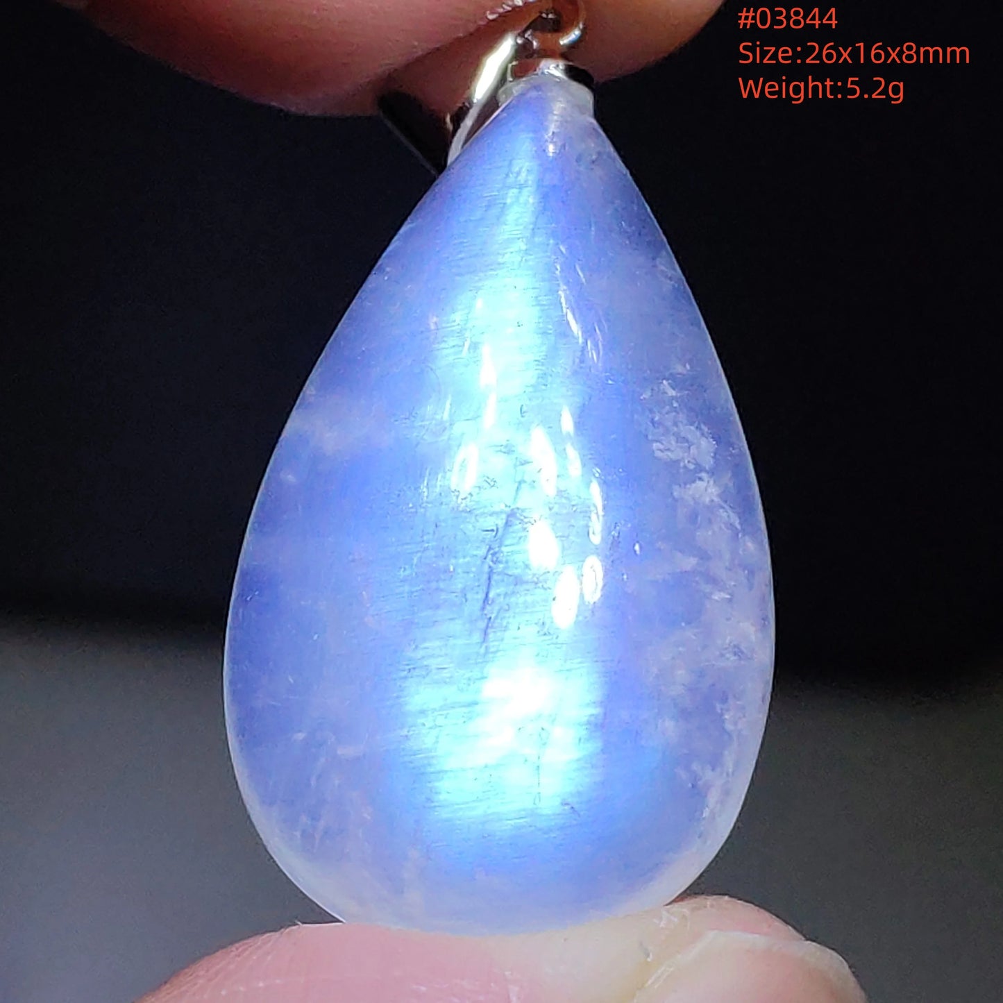 Natural Moonstone Blue Light Pendant Oval Beads Women Men Necklace 925 Silver Moonstone Pendant AAAAAA
