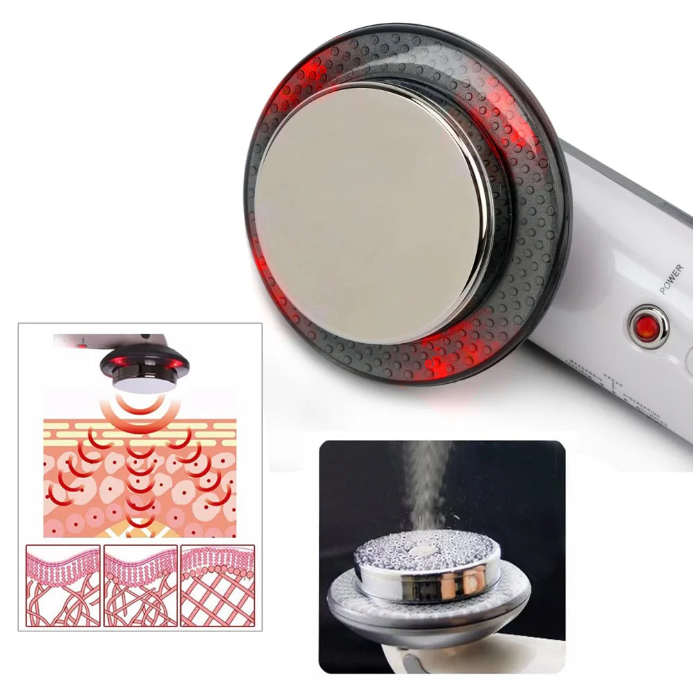 3 In 1 EMS Ultrasonic Cavitation Weight Lose Facial Lifting Body Slimming Massager Galvanic Infrared Lipo Fat Burner Machine