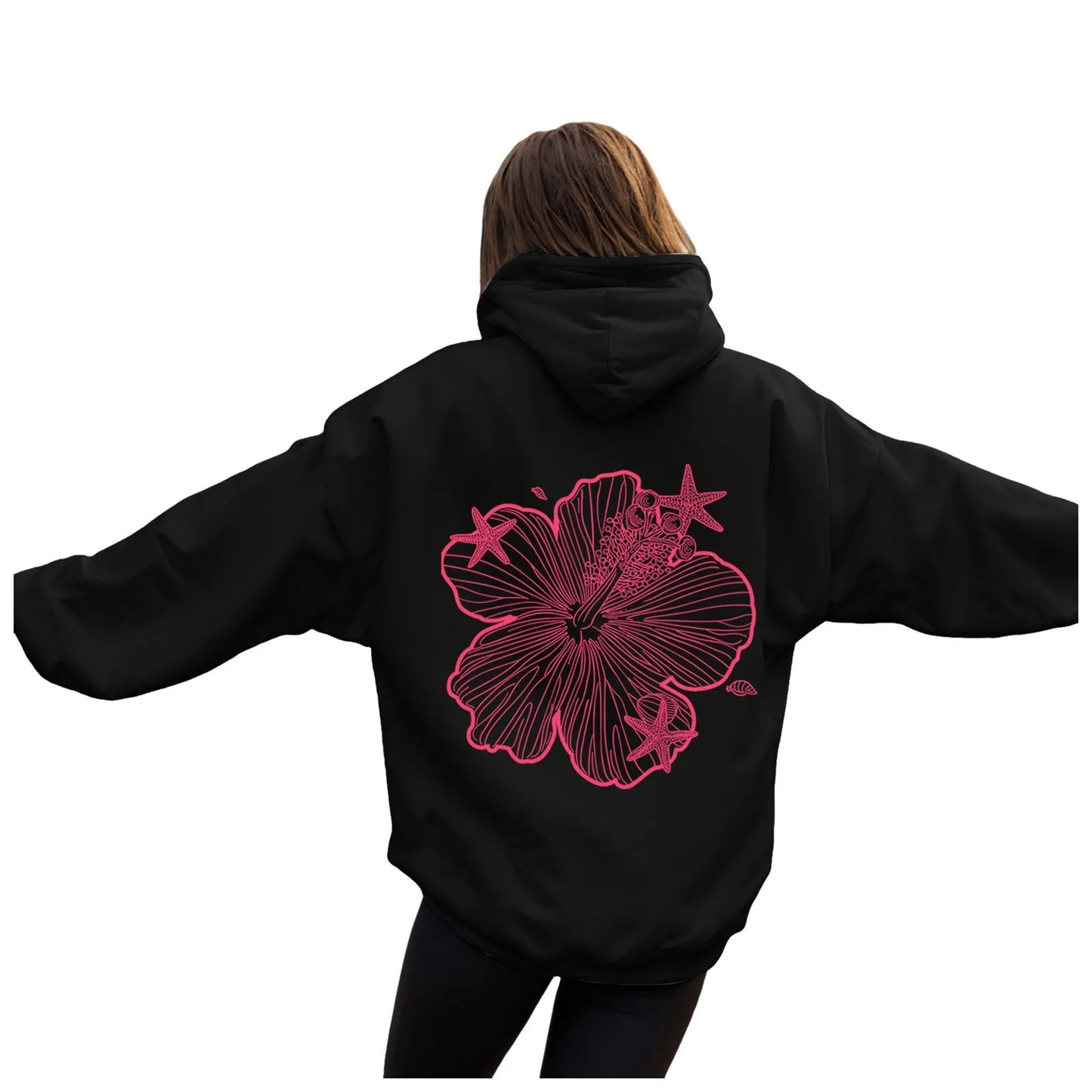 over Sized Hoodies for Women Women Hoodie Hooded Sweatshirt Casual Long Sleeve Pullover Loose Autumn Sweatshirt Long Sweatshirts