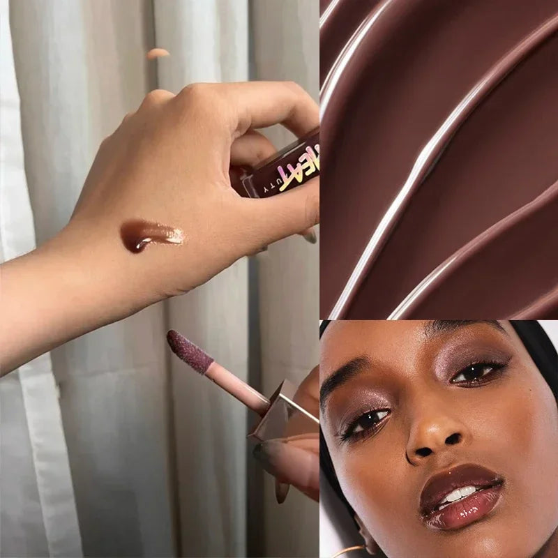 Fenty Beauty MAUVE WIVE Lip Gloss Waterproof Liquid Lipstick Nude Pink Lips Tint Makeup Lip Glaze Cosmetics Red Lip Stain